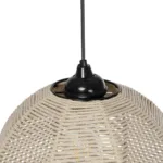 GLOBOSTAR® PLUVIA 205-0082 Boho Κρεμαστό Φωτιστικό Οροφής με Ντουί 1 x E27 AC 220-240V IP20 - Μπεζ - M30 x Π30 x Υ70cm - Image 10