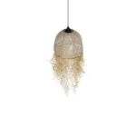 GLOBOSTAR® PLUVIA 205-0082 Boho Κρεμαστό Φωτιστικό Οροφής με Ντουί 1 x E27 AC 220-240V IP20 - Μπεζ - M30 x Π30 x Υ70cm - Image 6