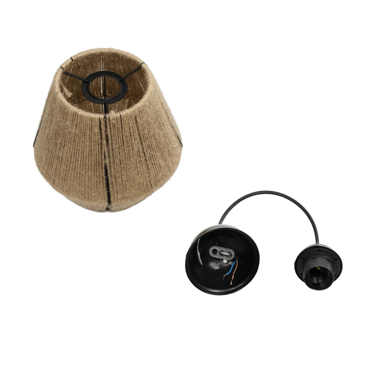 GLOBOSTAR® PULVIS 205-0083 Boho Κρεμαστό Φωτιστικό Οροφής με Ντουί 1 x E27 AC 220-240V IP20 - Μπεζ - M22 x Π22 x Υ22cm - Image 11