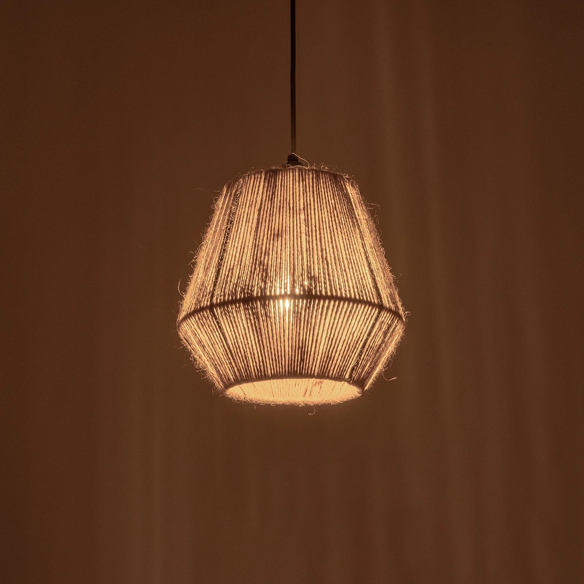 GLOBOSTAR® PULVIS 205-0083 Boho Κρεμαστό Φωτιστικό Οροφής με Ντουί 1 x E27 AC 220-240V IP20 - Μπεζ - M22 x Π22 x Υ22cm - Image 2