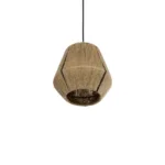 GLOBOSTAR® PULVIS 205-0083 Boho Κρεμαστό Φωτιστικό Οροφής με Ντουί 1 x E27 AC 220-240V IP20 - Μπεζ - M22 x Π22 x Υ22cm - Image 5