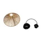 GLOBOSTAR® FUNIS 205-0084 Boho Κρεμαστό Φωτιστικό Οροφής με Ντουί 1 x E27 AC 220-240V IP20 - Μπεζ - M25 x Π25 x Υ16cm - Image 11