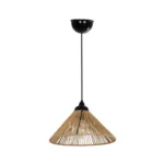 GLOBOSTAR® FUNIS 205-0084 Boho Κρεμαστό Φωτιστικό Οροφής με Ντουί 1 x E27 AC 220-240V IP20 - Μπεζ - M25 x Π25 x Υ16cm - Image 3