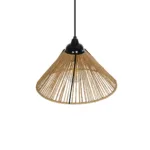 GLOBOSTAR® FUNIS 205-0084 Boho Κρεμαστό Φωτιστικό Οροφής με Ντουί 1 x E27 AC 220-240V IP20 - Μπεζ - M25 x Π25 x Υ16cm - Image 6