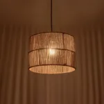 GLOBOSTAR® SAFA 205-0085 Boho Κρεμαστό Φωτιστικό Οροφής με Ντουί 1 x E27 AC 220-240V IP20 - Μπεζ - M30 x Π30 x Υ26cm - Image 2