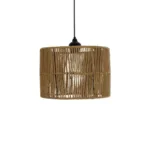 GLOBOSTAR® SAFA 205-0085 Boho Κρεμαστό Φωτιστικό Οροφής με Ντουί 1 x E27 AC 220-240V IP20 - Μπεζ - M30 x Π30 x Υ26cm - Image 4