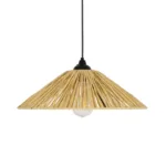 GLOBOSTAR® CHAPEAU 205-0086 Boho Κρεμαστό Φωτιστικό Οροφής με Ντουί 1 x E27 AC 220-240V IP20 - Μπεζ - M41 x Π41 x Υ17cm - Image 4