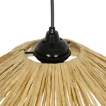 GLOBOSTAR® CHAPEAU 205-0086 Boho Κρεμαστό Φωτιστικό Οροφής με Ντουί 1 x E27 AC 220-240V IP20 - Μπεζ - M41 x Π41 x Υ17cm - Image 7