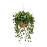 GloboStar® Artificial Garden VARIOUS HANGING PLANT 20623 Τεχνητό Κρεμαστό Διακοσμητικό Φυτό Φτέρης Π60 x Μ60 x Y70cm