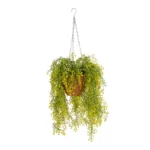 GloboStar® Artificial Garden GOLDEN BELL WILLOW HANGING PLANT 20626 Τεχνητό Κρεμαστό Διακοσμητικό Φυτό Κίτρινη Ιτιά Μ40 x Π40 x Y60cm