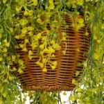 GloboStar® Artificial Garden GOLDEN BELL WILLOW HANGING PLANT 20626 Τεχνητό Κρεμαστό Διακοσμητικό Φυτό Κίτρινη Ιτιά Μ40 x Π40 x Y60cm - Image 5