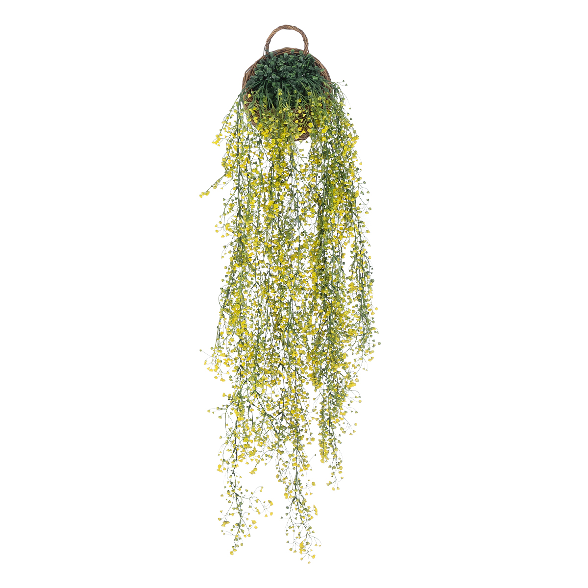 GloboStar® Artificial Garden GOLDEN BELL WILLOW 4 HANGING PLANT 20632 Κρεμαστό Τεχνητό Διακοσμητικό Φυτό Ιτίας Y110cm