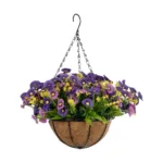 GloboStar® Artificial Garden GERBERA HANGING PLANT 20637 Τεχνητό Κρεμαστό Διακοσμητικό Φυτό Ζέρμπερας Μ40 x Π40 x Y46cm - Image 2