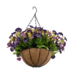GloboStar® Artificial Garden GERBERA HANGING PLANT 20637 Τεχνητό Κρεμαστό Διακοσμητικό Φυτό Ζέρμπερας Μ40 x Π40 x Y46cm - Image 3