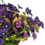 GloboStar® Artificial Garden GERBERA HANGING PLANT 20637 Τεχνητό Κρεμαστό Διακοσμητικό Φυτό Ζέρμπερας Μ40 x Π40 x Y46cm - Image 4