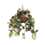GloboStar® Artificial Garden BEGONIA HANGING PLANT 20639 Τεχνητό Κρεμαστό Διακοσμητικό Φυτό Βιγόνια Π75 x Μ75 x Y80cm - Image 3