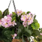 GloboStar® Artificial Garden BEGONIA HANGING PLANT 20639 Τεχνητό Κρεμαστό Διακοσμητικό Φυτό Βιγόνια Π75 x Μ75 x Y80cm - Image 4