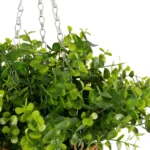 GloboStar® Artificial Garden EUCALYPTUS HANGING PLANT 20640 Τεχνητό Κρεμαστό Διακοσμητικό Φυτό Φτέρης Π45 x Μ45 x Y30cm - Image 4