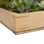 GloboStar® Artificial Garden VARIOUS PLANT 20642 Τεχνητό Διακοσμητικό Φυλλωσιάς σε Ξύλινο Πάνελ  - Κάθετος Κήπος Μιξ Μ60 x Π60 x Υ20cm - Image 7