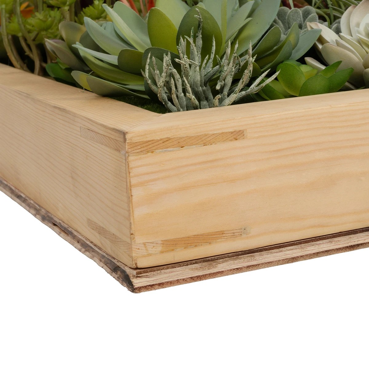 GloboStar® Artificial Garden VARIOUS PLANT 20642 Τεχνητό Διακοσμητικό Φυλλωσιάς σε Ξύλινο Πάνελ - Κάθετος Κήπος Μιξ Μ60 x Π60 x Υ20cm - Image 7