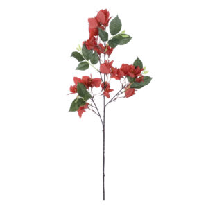 GloboStar® Artificial Garden BOUGAUVILLEA BRANCH 20645 Τεχνητό Διακοσμητικό Κλαδί Μπουκανβίλιας Κόκκινο Κεραμιδί Y80cm