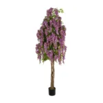 GloboStar® Artificial Garden WISTERIA PINK 20681 Τεχνητό Διακοσμητικό Δέντρο Ροζ Βιστερία Μ60 x Π60 x Υ180cm