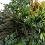 GloboStar® Artificial Garden VARIOUS PLANTS ROUND WALL DISC 20688 Τεχνητό Διακοσμητικό Στρογγυλό Πάνελ Φυλλωσιάς - Κάθετος Κήπος Μιξ Μ50 x Π50 x Υ23cm - Image 6