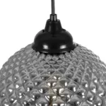 GLOBOSTAR® KEGEL 206-0003 Μοντέρνο Κρεμαστό Φωτιστικό Οροφής με Ντουί 1 x E27 AC 220-240V IP20 - Μαύρο Φιμέ - Μ20 x Π20 x Υ20cm - Image 8