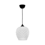 GLOBOSTAR® KEGEL 206-0005 Μοντέρνο Κρεμαστό Φωτιστικό Οροφής με Ντουί 1 x E27 AC 220-240V IP20 - Λευκό - Μ19 x Π19 x Υ19cm - Image 3