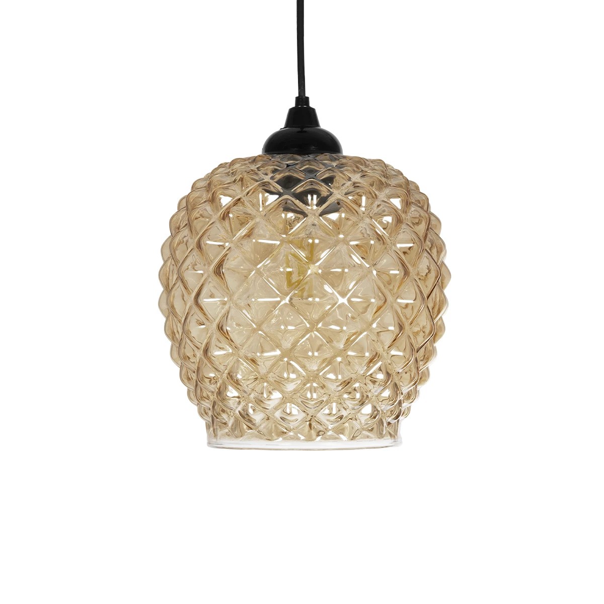 GLOBOSTAR® KEGEL 206-0007 Μοντέρνο Κρεμαστό Φωτιστικό Οροφής με Ντουί 1 x E27 AC 220-240V IP20 - Μελί - Μ19 x Π19 x Υ19cm - Image 4