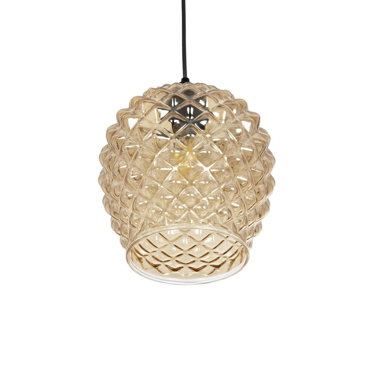 GLOBOSTAR® KEGEL 206-0007 Μοντέρνο Κρεμαστό Φωτιστικό Οροφής με Ντουί 1 x E27 AC 220-240V IP20 - Μελί - Μ19 x Π19 x Υ19cm - Image 5