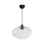 GLOBOSTAR® PERA 206-0009 Μοντέρνο Κρεμαστό Φωτιστικό Οροφής με Ντουί 1 x E27 AC 220-240V IP20 - Διάφανο - Μ30 x Π30 x Υ22cm - Image 3