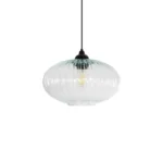 GLOBOSTAR® PERA 206-0009 Μοντέρνο Κρεμαστό Φωτιστικό Οροφής με Ντουί 1 x E27 AC 220-240V IP20 - Διάφανο - Μ30 x Π30 x Υ22cm - Image 4