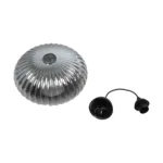 GLOBOSTAR® PERA 206-0010 Μοντέρνο Κρεμαστό Φωτιστικό Οροφής με Ντουί 1 x E27 AC 220-240V IP20 - Μαύρο Φιμέ - Μ30 x Π30 x Υ22cm - Image 10