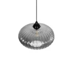GLOBOSTAR® PERA 206-0010 Μοντέρνο Κρεμαστό Φωτιστικό Οροφής με Ντουί 1 x E27 AC 220-240V IP20 - Μαύρο Φιμέ - Μ30 x Π30 x Υ22cm - Image 6