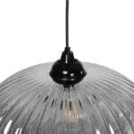 GLOBOSTAR® PERA 206-0010 Μοντέρνο Κρεμαστό Φωτιστικό Οροφής με Ντουί 1 x E27 AC 220-240V IP20 - Μαύρο Φιμέ - Μ30 x Π30 x Υ22cm - Image 8