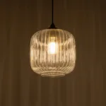 GLOBOSTAR® MELONI 206-0013 Μοντέρνο Κρεμαστό Φωτιστικό Οροφής με Ντουί 1 x E27 AC 220-240V IP20 - Διάφανο - Μ20 x Π20 x Υ24cm - Image 2