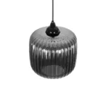 GLOBOSTAR® MELONI 206-0014 Μοντέρνο Κρεμαστό Φωτιστικό Οροφής με Ντουί 1 x E27 AC 220-240V IP20 - Μαύρο Φιμέ - Μ20 x Π20 x Υ24cm - Image 6