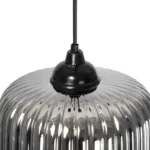 GLOBOSTAR® MELONI 206-0014 Μοντέρνο Κρεμαστό Φωτιστικό Οροφής με Ντουί 1 x E27 AC 220-240V IP20 - Μαύρο Φιμέ - Μ20 x Π20 x Υ24cm - Image 8