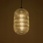 GLOBOSTAR® MELONI 206-0017 Μοντέρνο Κρεμαστό Φωτιστικό Οροφής με Ντουί 1 x E27 AC 220-240V IP20 - Διάφανο - Μ20 x Π20 x Υ38cm - Image 2