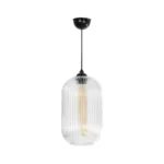 GLOBOSTAR® MELONI 206-0017 Μοντέρνο Κρεμαστό Φωτιστικό Οροφής με Ντουί 1 x E27 AC 220-240V IP20 - Διάφανο - Μ20 x Π20 x Υ38cm - Image 3