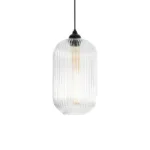 GLOBOSTAR® MELONI 206-0017 Μοντέρνο Κρεμαστό Φωτιστικό Οροφής με Ντουί 1 x E27 AC 220-240V IP20 - Διάφανο - Μ20 x Π20 x Υ38cm - Image 4