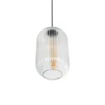GLOBOSTAR® MELONI 206-0017 Μοντέρνο Κρεμαστό Φωτιστικό Οροφής με Ντουί 1 x E27 AC 220-240V IP20 - Διάφανο - Μ20 x Π20 x Υ38cm - Image 5