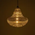 GLOBOSTAR® VERRE 206-0021 Μοντέρνο Κρεμαστό Φωτιστικό Οροφής με Ντουί 1 x E27 AC 220-240V IP20 - Μαύρο Φιμέ - Μ38 x Π38 x Υ34cm - Image 2