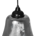 GLOBOSTAR® VERRE 206-0021 Μοντέρνο Κρεμαστό Φωτιστικό Οροφής με Ντουί 1 x E27 AC 220-240V IP20 - Μαύρο Φιμέ - Μ38 x Π38 x Υ34cm - Image 9
