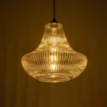 GLOBOSTAR® VERRE 206-0022 Μοντέρνο Κρεμαστό Φωτιστικό Οροφής με Ντουί 1 x E27 AC 220-240V IP20 - Mελί - Μ38 x Π38 x Υ34cm - Image 2