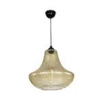 GLOBOSTAR® VERRE 206-0022 Μοντέρνο Κρεμαστό Φωτιστικό Οροφής με Ντουί 1 x E27 AC 220-240V IP20 - Mελί - Μ38 x Π38 x Υ34cm - Image 3
