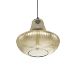 GLOBOSTAR® VERRE 206-0022 Μοντέρνο Κρεμαστό Φωτιστικό Οροφής με Ντουί 1 x E27 AC 220-240V IP20 - Mελί - Μ38 x Π38 x Υ34cm - Image 5