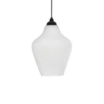 GLOBOSTAR® SKLO 206-0023 Μοντέρνο Κρεμαστό Φωτιστικό Οροφής με Ντουί 1 x E27 AC 220-240V IP20 - Λευκό - Μ22 x Π22 x Υ31cm - Image 4