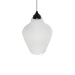 GLOBOSTAR® SKLO 206-0023 Μοντέρνο Κρεμαστό Φωτιστικό Οροφής με Ντουί 1 x E27 AC 220-240V IP20 - Λευκό - Μ22 x Π22 x Υ31cm - Image 6